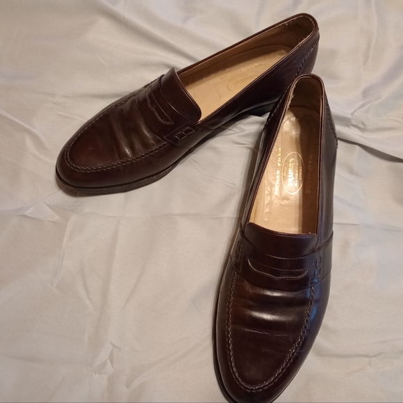 CHURCH'S Men Brown Dress Penny Hand made Slipon Loafer Size 10M - Picture 1 of 11